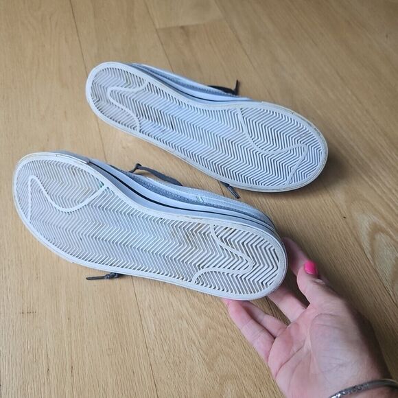 Nike Court Legacy - White W/ White Logo - Lime Green & Grey, CU4150-100,Size 9.5 - Picture 6 of 7